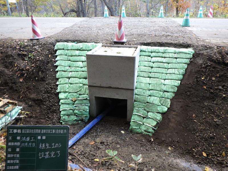 植生土のう設置
